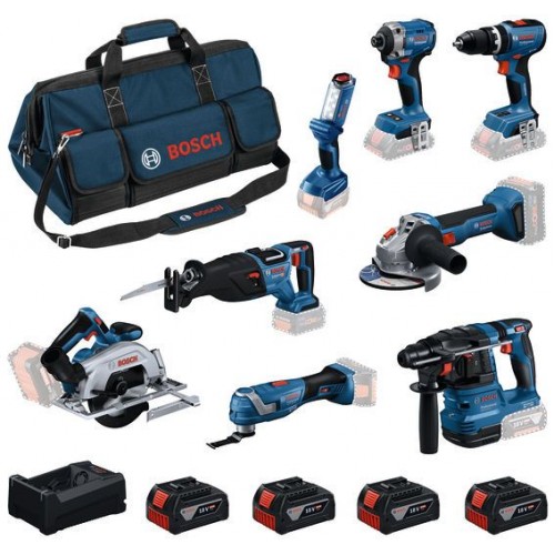 BOSCH Súprava náradia PROFESSIONAL 18V GSB+GDR+GBH+GWS+GKS+GSA+GOP+GLI+4×5,0 Ah 0615V00061 BOSCH Súprava náradia PROFESSIONAL 18V GSB+GDR+GBH+GWS+GKS+GSA+GOP+GLI+4×5,0 Ah 0615V00061