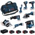 BOSCH Súprava náradia PROFESSIONAL 18V GSB+GDR+GBH+GWS+GKS+GSA+GOP+GLI+4×5,0 Ah 0615V00061