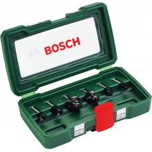 BOSCH 6-dielna súprava TC fréz (6 mm stopka) 2607019464