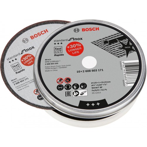 BOSCH Deliace kotúč rovný, 125x1 mm Standard for Inox - Rapido 2608603255