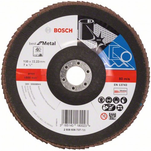 BOSCH Best for Metal Lamelový brúsny kotúč X571 180 x 22,23mm 2608606737
