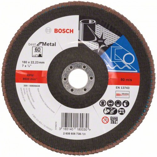 BOSCH Best for Metal Lamelový brúsny kotúč X571 180 x 22,23mm 2608606738 BOSCH Best for Metal Lamelový brúsny kotúč X571 180 x 22,23mm 2608606738