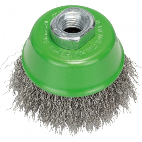 BOSCH Črepníková kefa, zvlnený drôt, 75, nerezová oceľ 75 mm, 0,3 mm, M14 2608622102