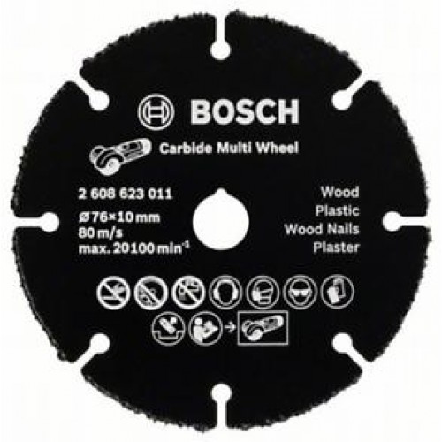 BOSCH Carbide Multi Wheel rezný kotúč z tvrdokovu, 76 x 10 x 1mm, 2608623011