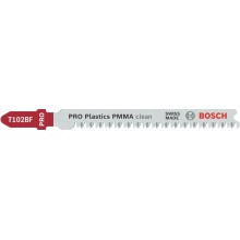 BOSCH List do priamočiarej píly PRO Plastics PMMA clean T102BF 92 mm, 3 ks 2608636780