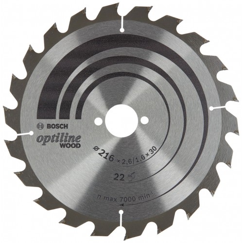 BOSCH Pílový kotúč Optiline Wood, 216 × 2,6/1,6 × 30 T22 2608838410