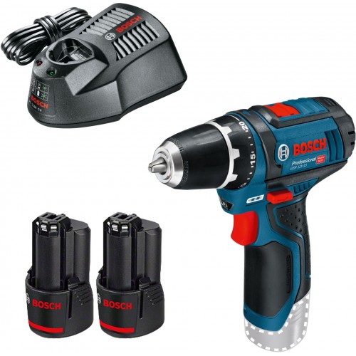 BOSCH GSR 10,8-2-LI Aku vŕtací skrutkovač 2x1,5Ah/12V 0601868107