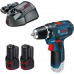 BOSCH GSR 10,8-2-LI Aku vŕtací skrutkovač 2x1,5Ah/12V 0601868107