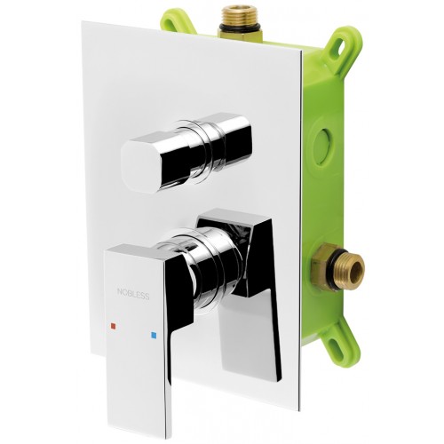 NOVASERVIS NOBLESS EDGE Podomietková batéria s boxom, chróm, 2 vývody BOX36051R, 0