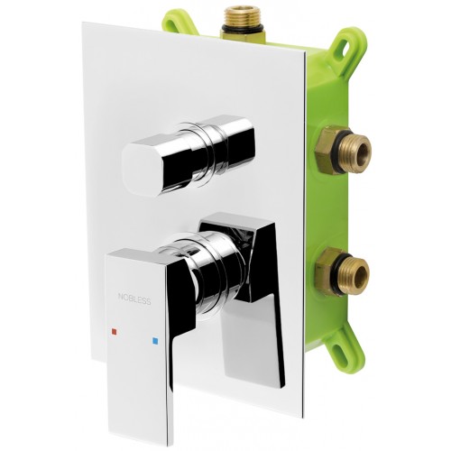 NOVASERVIS NOBLESS EDGE Podomietková batéria s boxom, chróm, 3 vývody BOX36051RX,