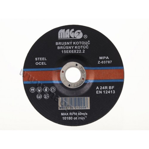 Brúsne kotúče na kov 150x6x22, 2mm BK150 Brúsne kotúče na kov 150x6x22, 2mm BK150