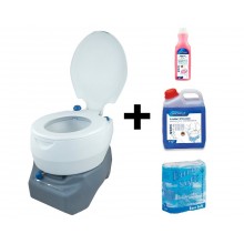 CAMPINGAZ Chemická toaleta Portable 20 L Combo + dezinfekcie a toaletný papier