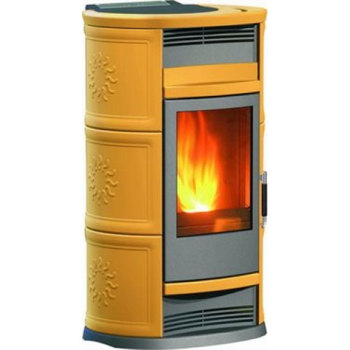 EDILKAMIN CHIC teplovzdušná krbové kachle na drevo ambra, bez ventilátora 601950 EDILKAMIN CHIC teplovzdušná krbové kachle na drevo ambra, bez ventilátora 601950