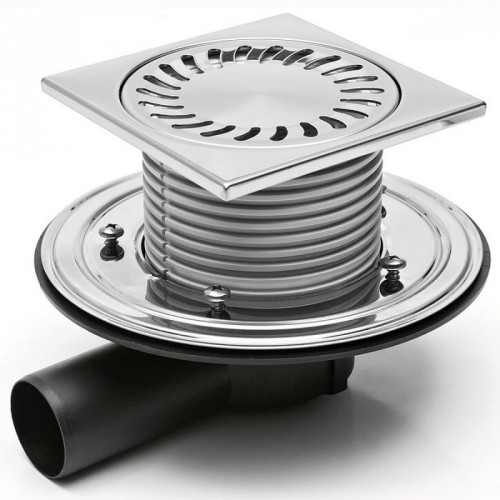 Podlahová vpusť bočná PVBU50PR4 univerzálna s prírubou 381F