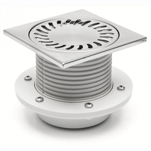 Podlahová vpusť DN 50 (PV50N-PR4) celonerez s prírubou 440