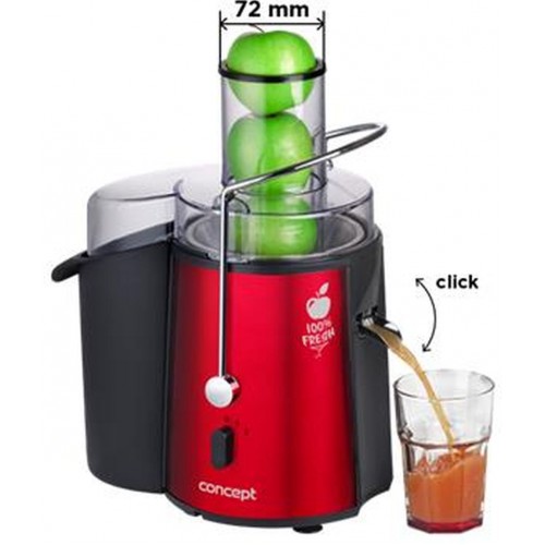 CONCEPT LO7028 Odstredivý odšťavovač FRESH, červená lo7028 CONCEPT LO7028 Odstredivý odšťavovač FRESH, červená lo7028
