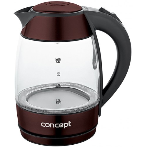 CONCEPT RK-4051 Rýchlovarná kanvica sklenená 1,8 l CHOCOLATE rk4051