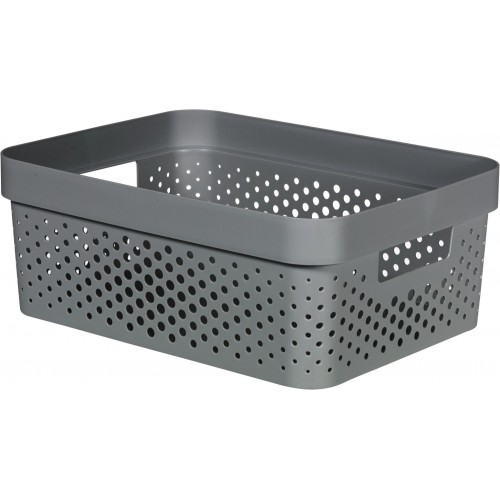 CURVER INFINITY 4,5L Úložný box 26 x 18 x 12 cm, recyklovaný plast, tmavo sivý 04747-G43