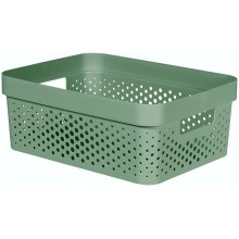 CURVER INFINITY 11L Úložný box 36 x 27 x 14 cm, recyklovaný plast, zelený 04750-S86