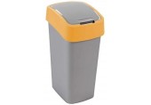 CURVER FLIP BIN 45L Odpadkový kôš 65,3 x 29,4 x 37,6 cm strieborná/žltá 02172-535