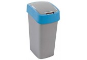 CURVER FLIP BIN 45L Odpadkový kôš 65,3 x 29,4 x 37,6 cm strieborná/modrá 02172-734