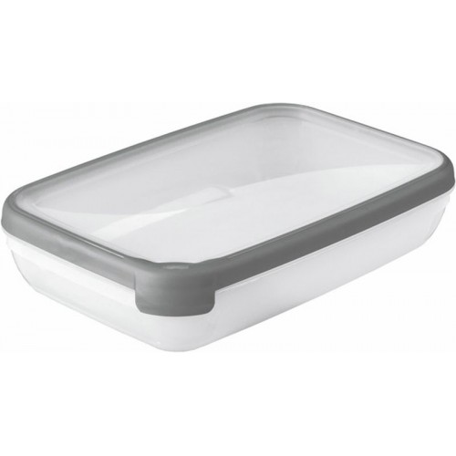 CURVER GRAND CHEF 2,6L Dóza obdĺžniková, 30 x 20 x 6,5 cm, transparentná/sivá 00009-673 CURVER GRAND CHEF 2,6L Dóza obdĺžniková, 30 x 20 x 6,5 cm, transparentná/sivá 00009-673
