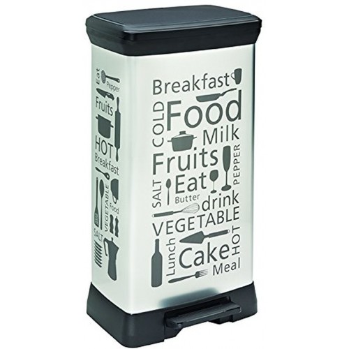 CURVER DECOBIN 50L KITCHEN odpadkový kôš 39x29x73cm strieborný 02180-K07
