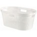CURVER INFINITY 39L Kôš na čistú bielizeň, recyklovaný plast, biely 04755-040