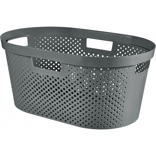 CURVER INFINITY DOTS 39L Kôš na čistú bielizeň 59 x 38 x 27 cm, tmavo sivý 04755-G43