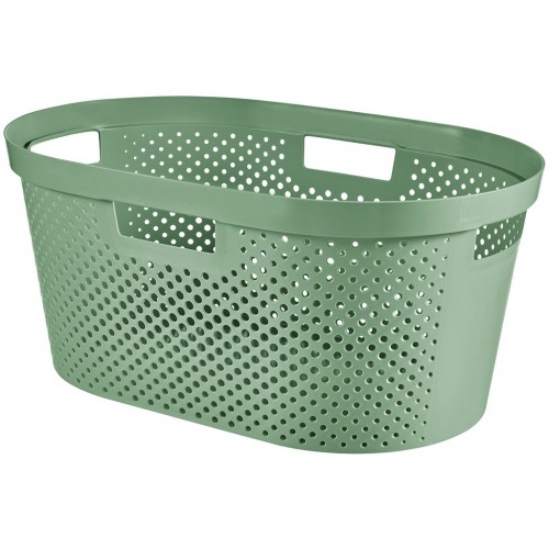 CURVER INFINITY DOTS 39L Kôš na čistú bielizeň 59 x 38 x 27 cm, zelený 04755-S86