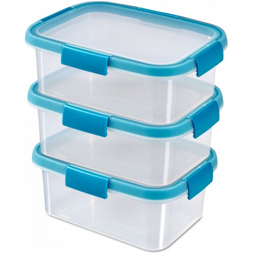 CURVER SMART FRESH 3x1,2L set dóz 20x15x26cm transparent/modrá 08997-284