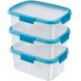CURVER SMART FRESH 3x1,2L set dóz 20x15x26cm transparent/modrá 08997-284