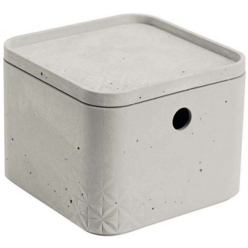 CURVER BETON XS 3L úložný box s vekom 17x17x13cm 04775-021