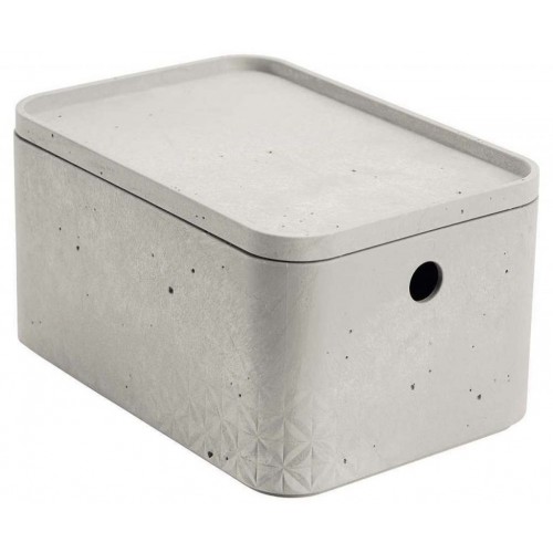 CURVER BETON S 4L úložný box s vekom 25x17x13cm 04776-021