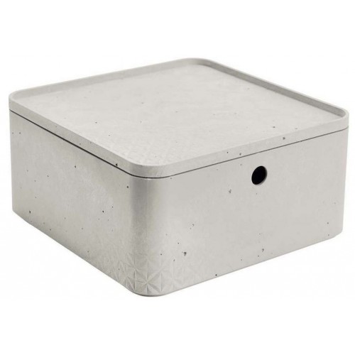 CURVER BETON L 8,5L úložný box s vekom 28x28x14cm 04778-021