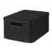 CURVER úložný box RATTAN M, 39,3 x 29,3 x 18,7 cm, čierna, 03618-308