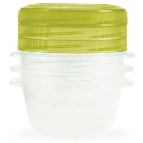 CURVER TAKE AWAY TWIST 3x0,5L sada dóz 13 x 13 x 11 cm transparentný/zelená 00471-313