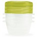 CURVER TAKE AWAY TWIST 3x0,5L sada dóz 13 x 13 x 11 cm transparentný/zelená 00471-313