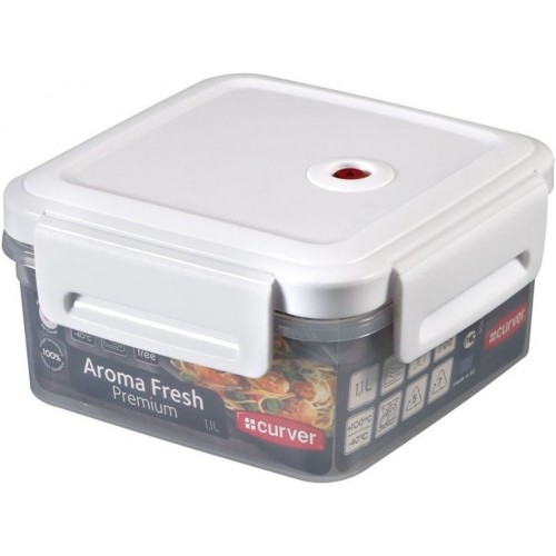 CURVER Potravinová dóza AromaFresh Premium, 15 x 15 x 8,1 cm, 1,1 l, 00375-540