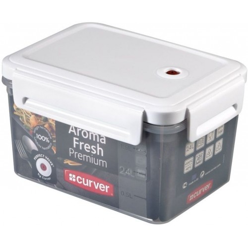 CURVER Potravinová dóza AromaFresh Premium, 20 x 15 x 12cm, 2,4l, transparentná, 00380-540