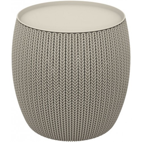 KETER KNIT stolík s úložným priestorom, 40,6 x 40,6 x 41,4 cm, béžová 17203083 KETER KNIT stolík s úložným priestorom, 40,6 x 40,6 x 41,4 cm, béžová 17203083