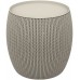 KETER KNIT stolík s úložným priestorom, 40,6 x 40,6 x 41,4 cm, béžová 17203083