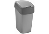 CURVER FLIP BIN 10L Odpadkový kôš 35 x 18,9 x 23,5 cm strieborná/sivá 02170-686