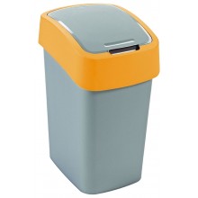 CURVER FLIP BIN 10L Odpadkový kôš 35 x 18,9 x 23,5 cm strieborná/žltá 02170-535