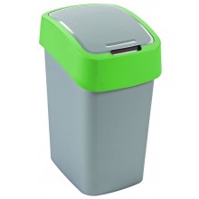 CURVER FLIP BIN 10L odpadkový kôš 35 x 18,9 x 23,5 cm strieborná/zelená 02170-P80