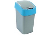 CURVER FLIP BIN 10L Odpadkový kôš 35 x 18,9 x 23,5 cm strieborná/modrá 02170-734