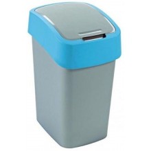 CURVER FLIP BIN 10L Odpadkový kôš 35 x 18,9 x 23,5 cm strieborná/modrá 02170-734