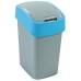 CURVER FLIP BIN 10L Odpadkový kôš 35 x 18,9 x 23,5 cm strieborná/modrá 02170-734