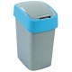 CURVER FLIP BIN 10L Odpadkový kôš 35 x 18,9 x 23,5 cm strieborná/modrá 02170-734