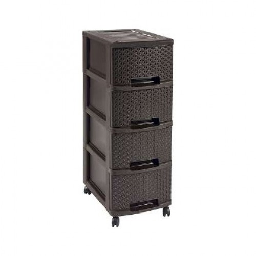 CURVER MY STYLE skrinka 4 boxy, 26,4 x 67,5 x 35,1 cm, hnedá, 00747-210